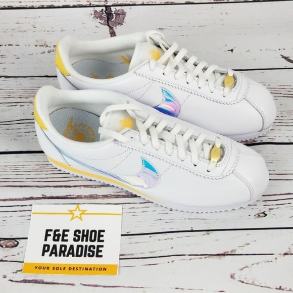 nike cortez white clear topaz gold
